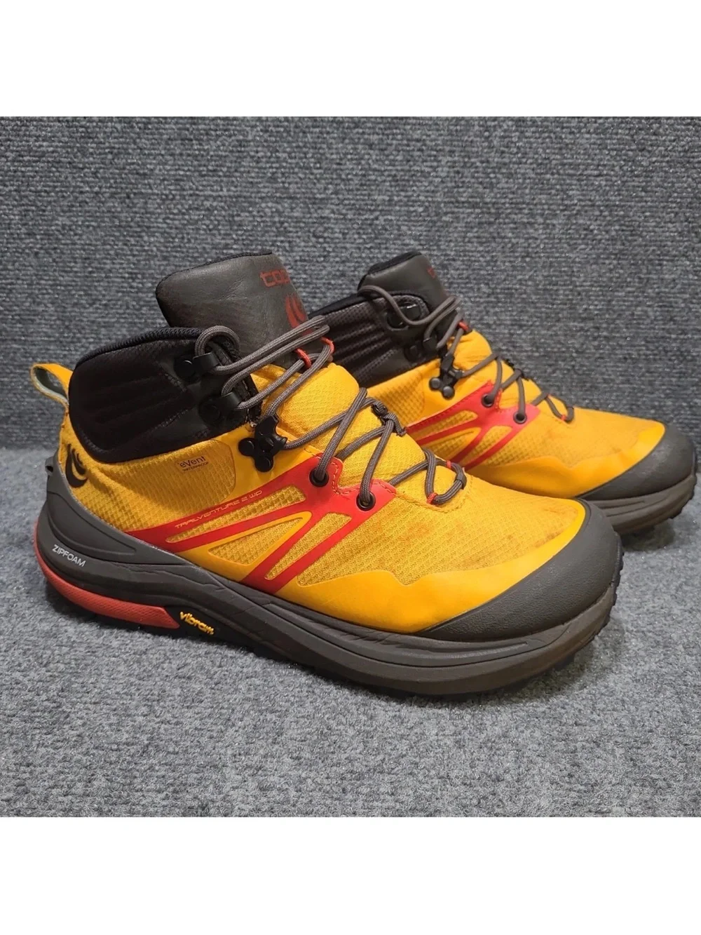 Men's Topo Athletic Trailventure 2 WP Hiking Boot  Orange Black VIBRAM Size 10.5